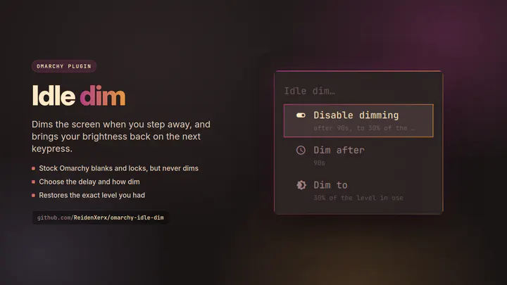 Idle dim preview card